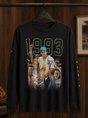 Black 1993 Graphic Long-Sleeve Tee for Women “The Sandlot”